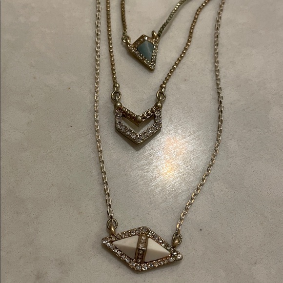 Chloe + Isabel Gold and Turquoise Layered Necklace - Picture 2 of 2